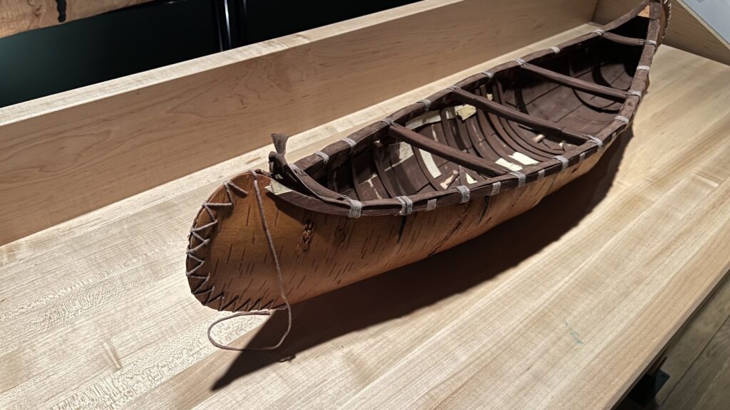 A model of Birch Bark Canoe